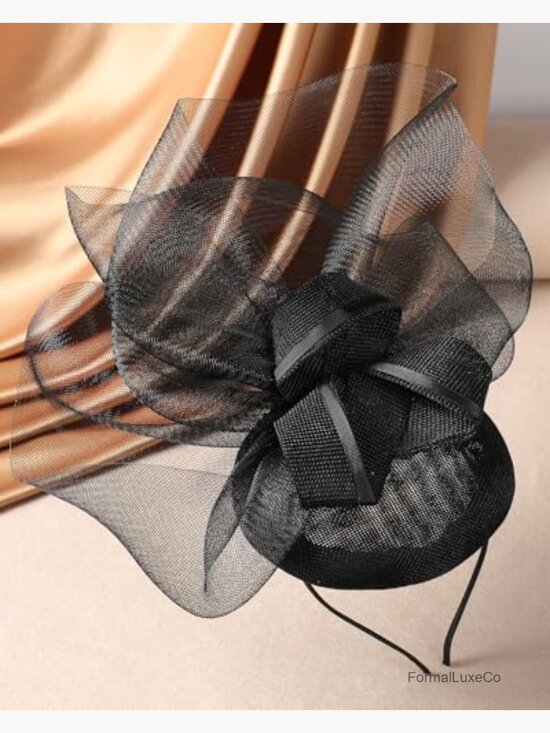 Tea Party Fascinator Hat with Metal Clip & Headband